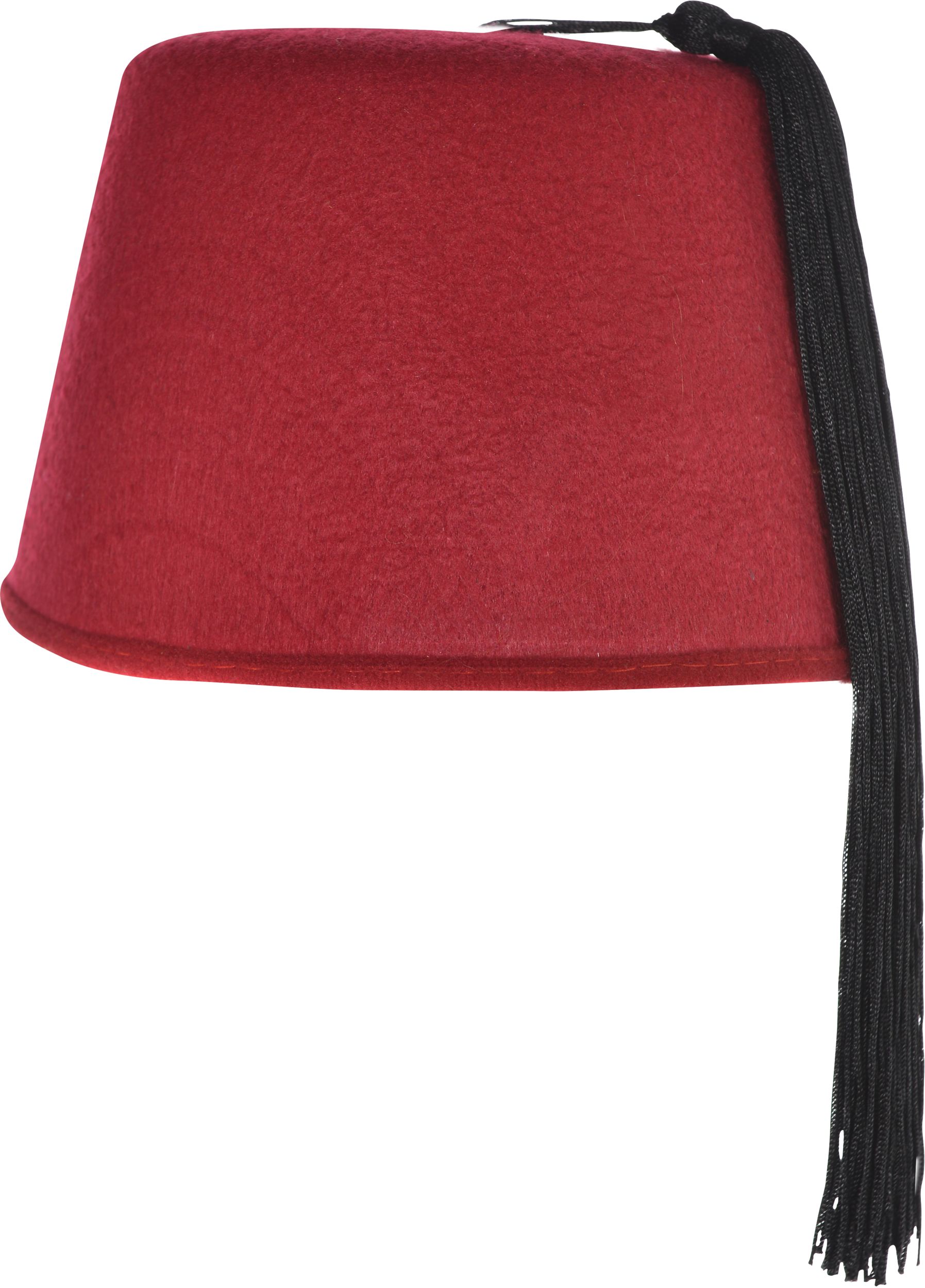 Burgundy Fez Party Hat Front_Flat