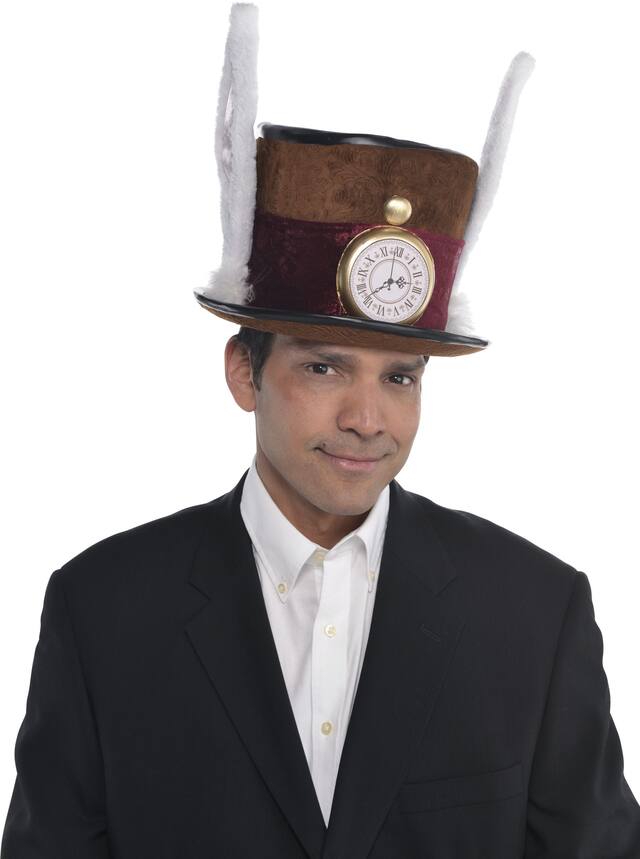 Mad Hatter Hat Deluxe, Adult, One Size Front_Angled_Right
