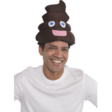 Chapeau d'émoticône de crotte, costume d'Halloween amusant, brun, adulte, taille unique Front_Flat