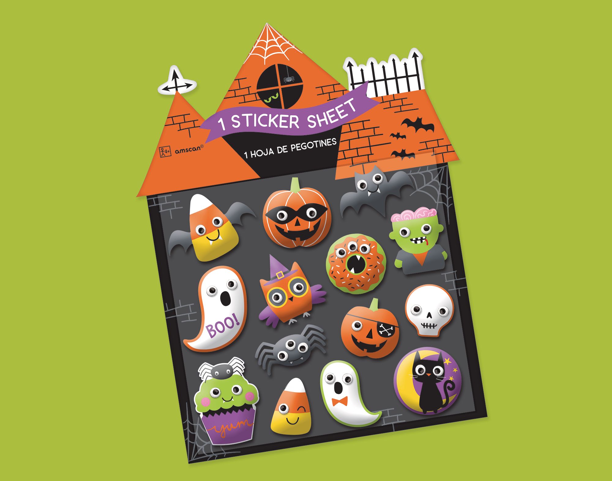 Halloween Puffy Stickers Front_Flat