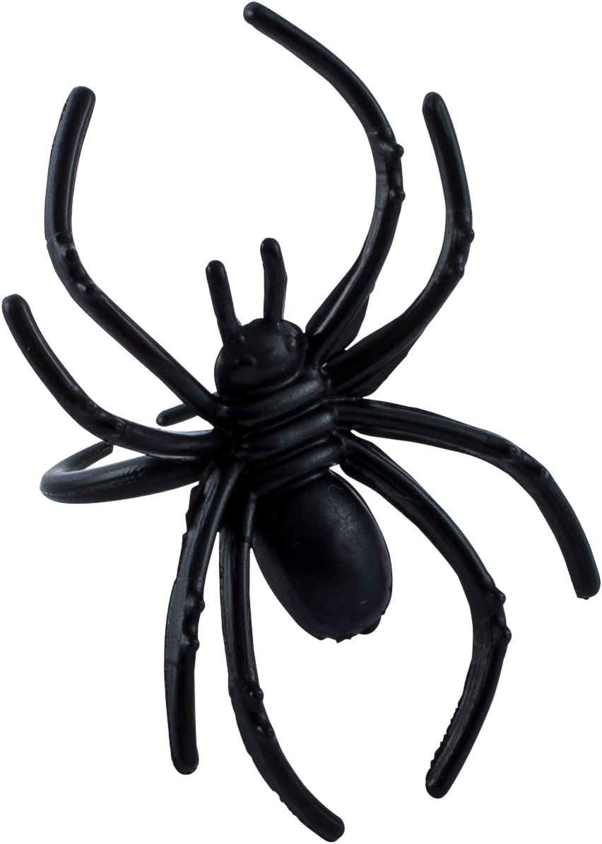 Black & Orange Spider Rings, 125-pk Front_Angled_Right