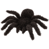 Spider Fuzzy Furry Favours, Black, 10-in, 6-pk, for Halloween Front_Angled_Left