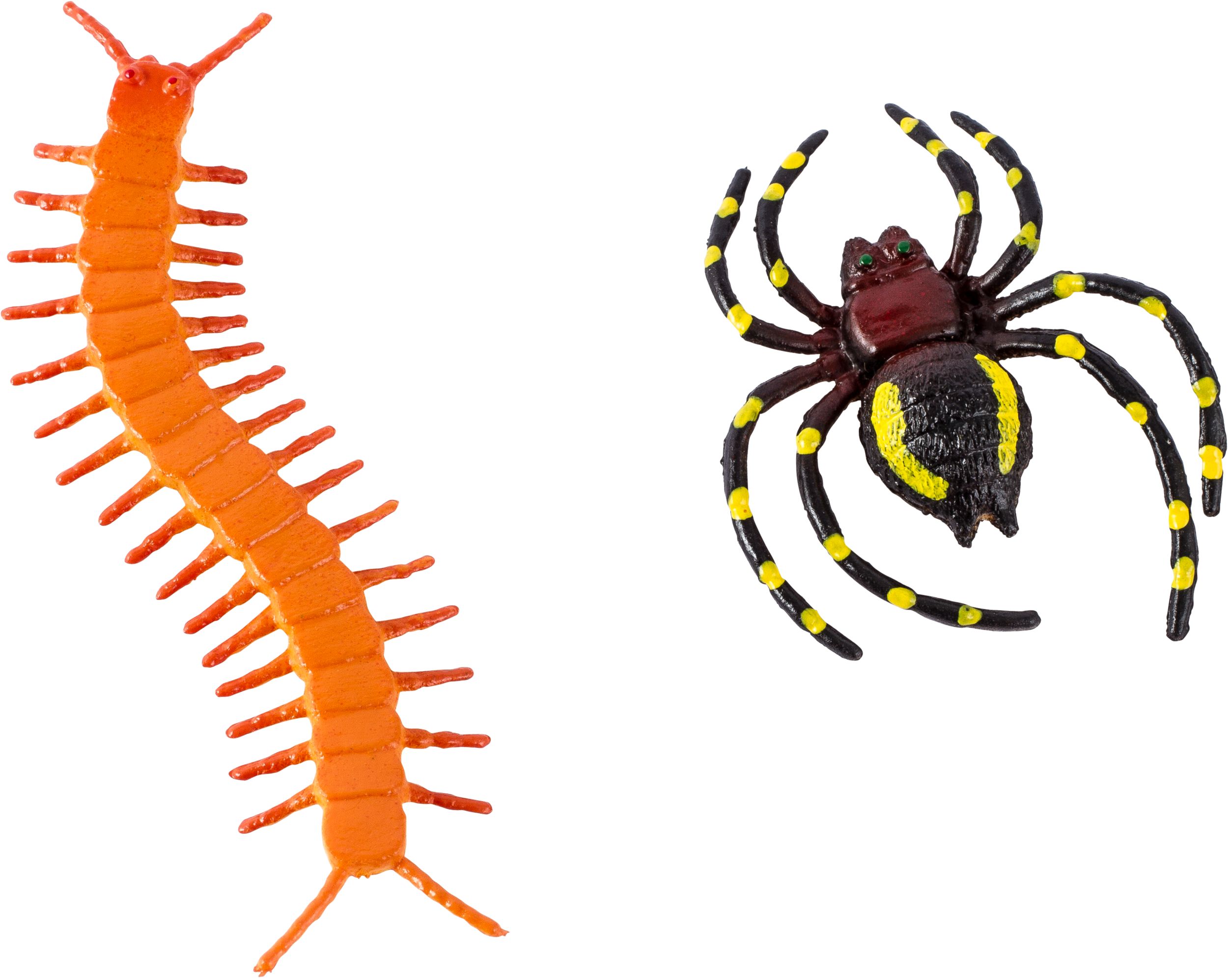 Cadeaux-surprises insecte rampant chauve-souris/squelette/rat/araignée rampant, gris/noir, 4 po, paq. 100, pour l'Halloween Front_Flat