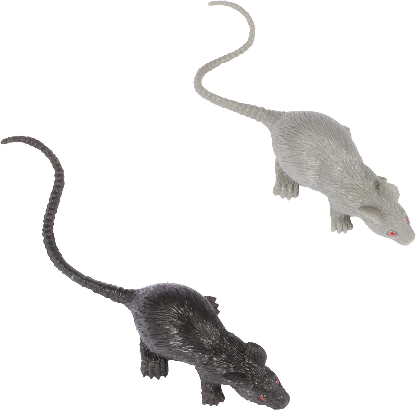 Cadeaux-surprises insecte rampant chauve-souris/squelette/rat/araignée rampant, gris/noir, 4 po, paq. 100, pour l'Halloween Overhead_Plunge