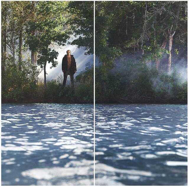 Friday the 13th Jason Voorhees Scene Setter Background, Multi-Coloured, 31.5-in, 2-pk, Indoor Decoration for Halloween Front_Flat