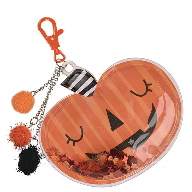 Jack-O'-Lantern Clip-On Pumpkin-Scented Backpack Buddies Plush, Orange, 4-in, for Halloween Front_Flat