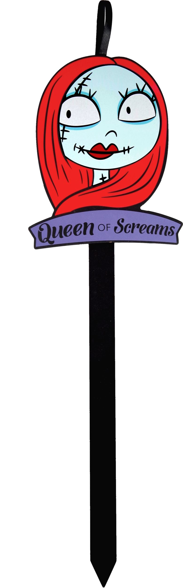 Disney The Nightmare Before Christmas "Queen of Screams" Sally Character Yard Stake, Orange/Purple, 24-in, Outdoor Decoration for Halloween Front_Flat