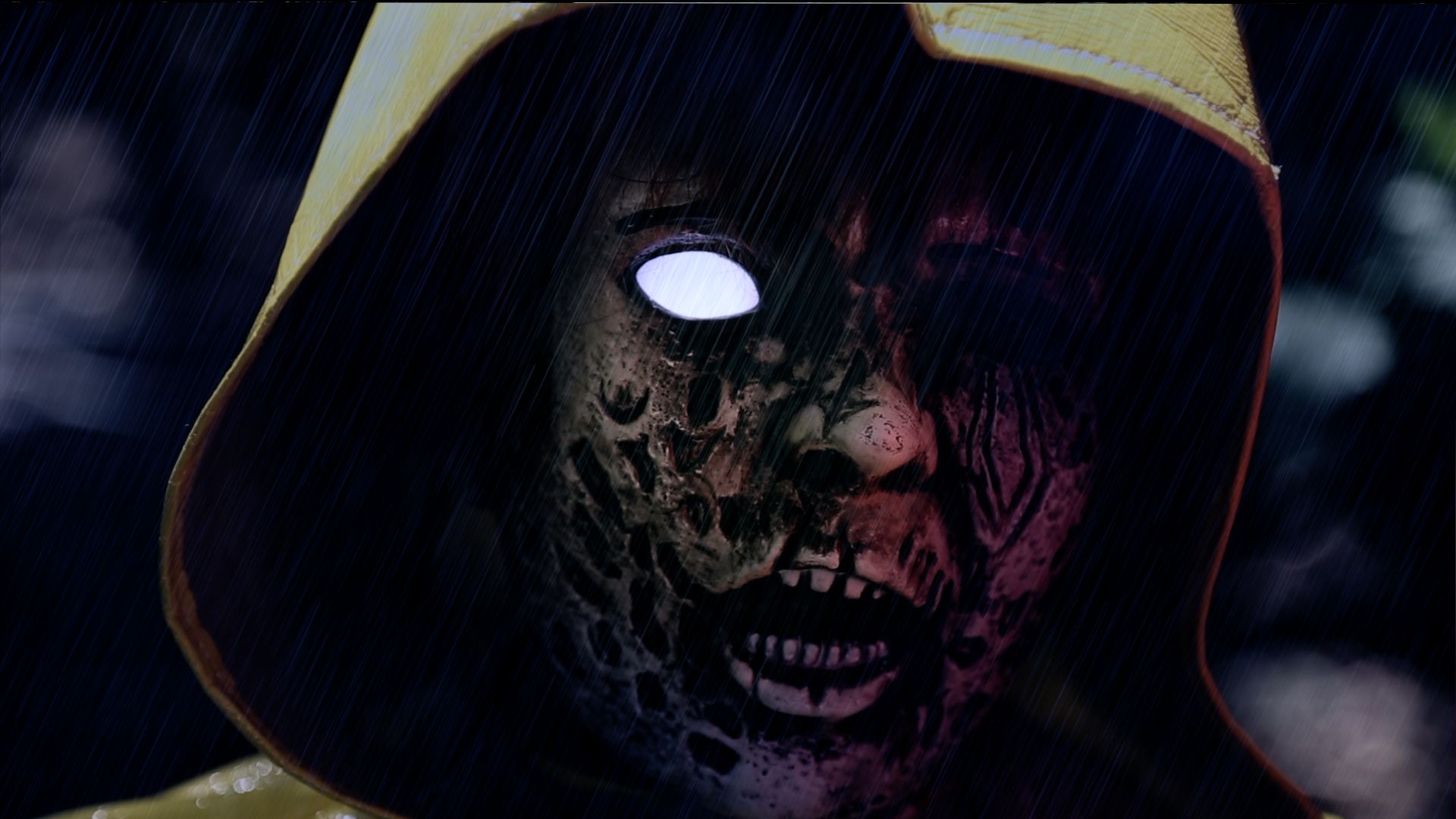 IT Georgie Animated LED Light-Up Standing Character with Bulb, Yellow, 50-in, Sound & Light Activated Indoor/Outdoor Decoration for Halloween CloseUp