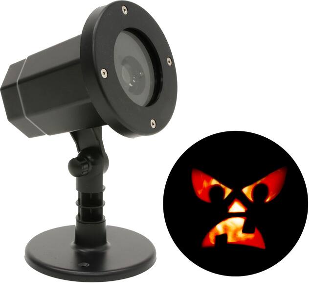 Orange Angry Face LED Projector Front_Angled_Right