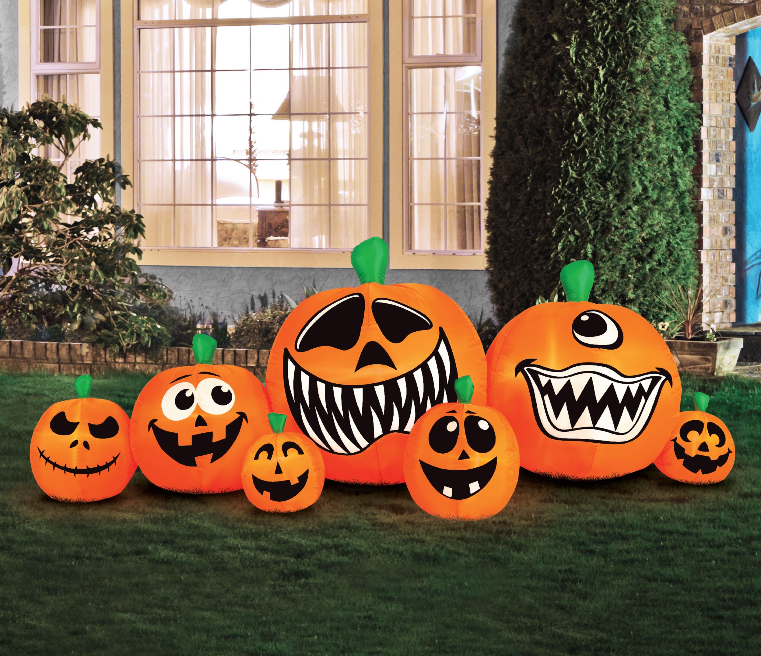 Light-Up Inflatable Pumpkin Patch, 8-ft Front_Flat