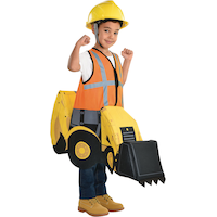 Costume de conducteur de tracteur de chantier, enfants, combinaison à enfourcher jaune, taille universelle