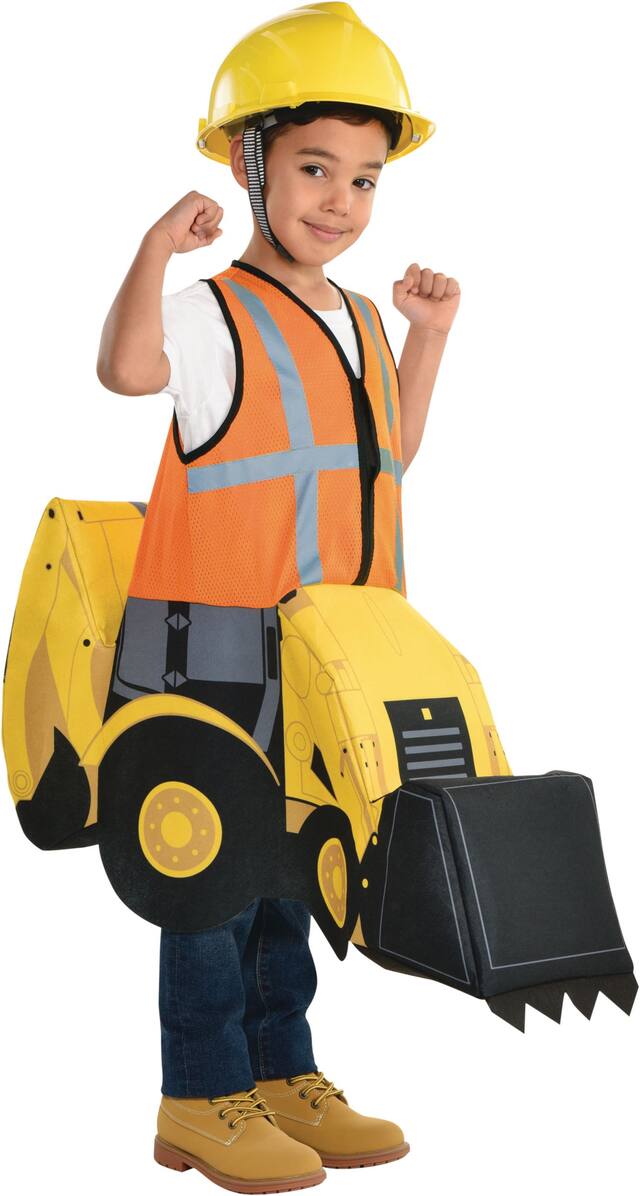 Construction Digger Ride-On Costume, Child, Size S Front_Angled_Right