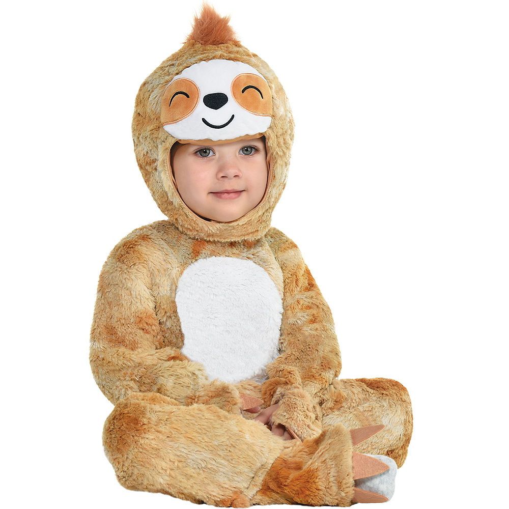 Infant Sloth Brown Jumpsuit with Hood Halloween Costume, Assorted Sizes ...