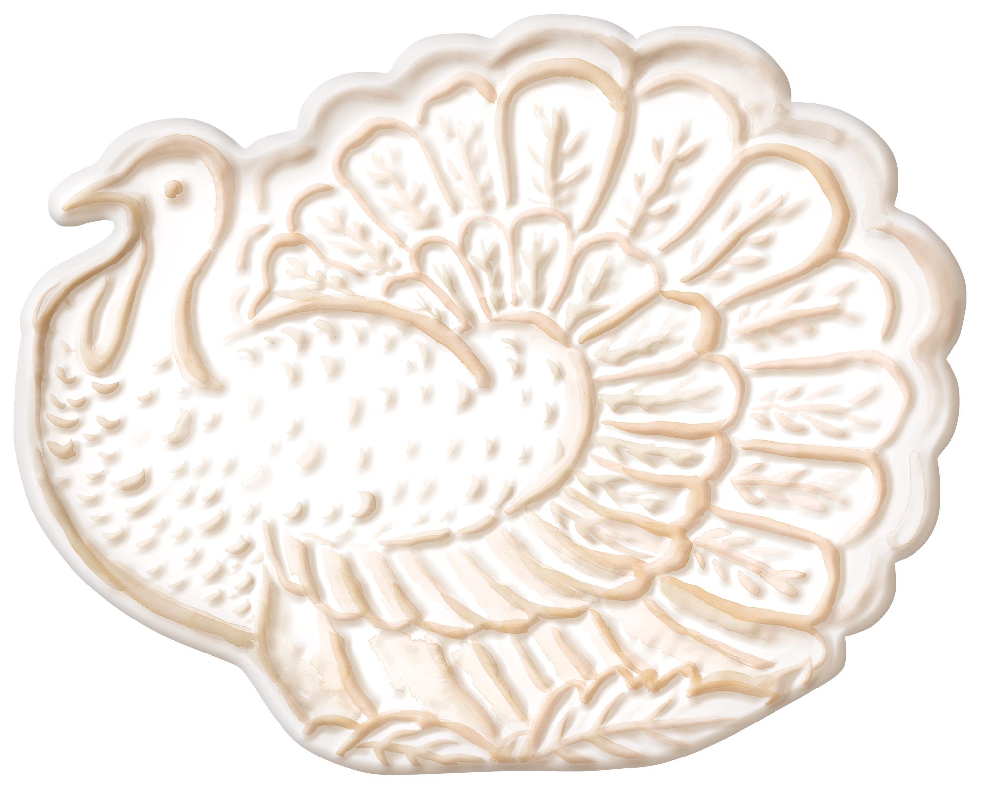 Turkey Shaped Melamine Party Platter Front_Elevated