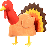 Chapeau de dinde pour l'Action de grâce Front_Angled_Left