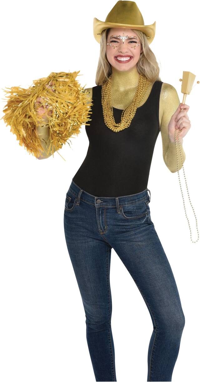 Vaporisateur pour le corps scintillant, doré, 4 oz, accessoire à porter pour l'Halloween Front_Flat