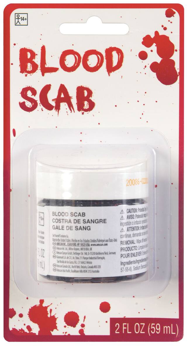 Fake Blood Scab Special Effects Makeup, Red, 2-oz, Costume Accessory for Halloween Front_Flat