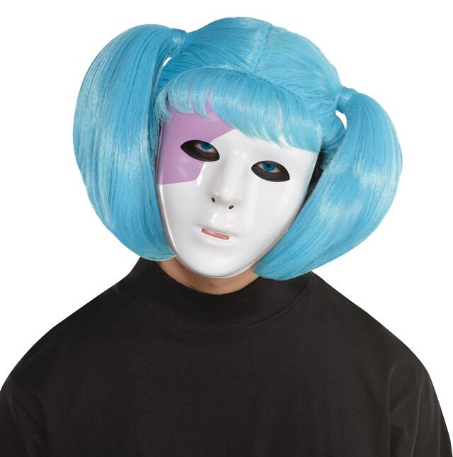 Masque et perruque Suzie effrayante Front_Flat