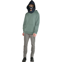 Creepy Tommy Mask with Hood & Goggles, Black/Orange, One Size, 3-pk, Wearable Costume Accessories for Halloween Front_Angled_Left