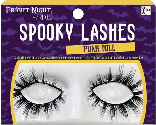 Ardell Punk Doll Top & Bottom Eyelashes, Black, One Size, Wearable Costume Accessory for Halloween Front_Flat