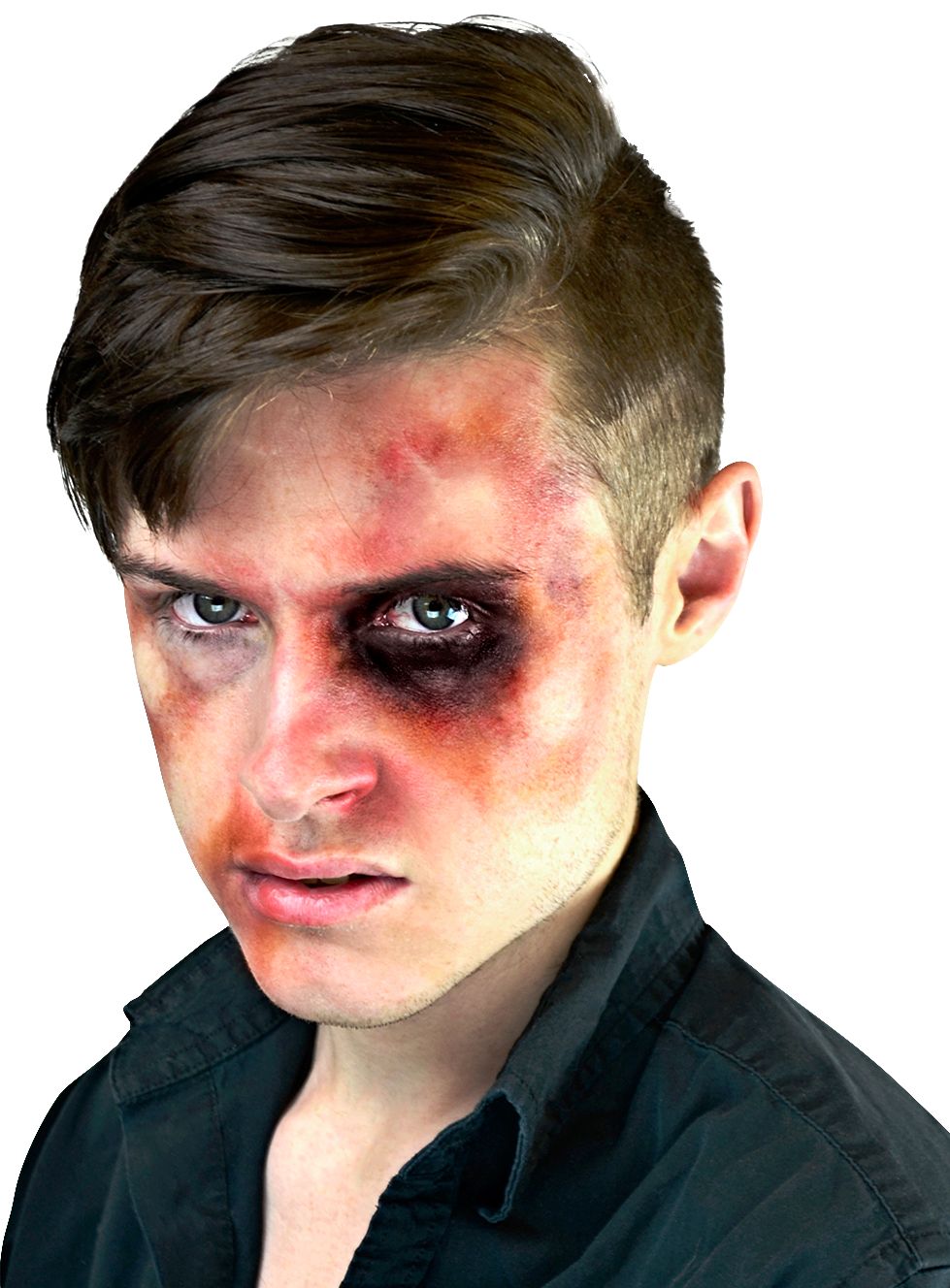 6 Colour Injury Face Makeup Palette with Brush, Multi-Coloured, One Size, 2-pk, Costume Accessories for Halloween Front_Angled_Left