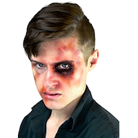 Palette de maquillage pour blessure, 6 couleurs avec pinceau, multicolore, taille unique, paq. 2, accessoires de costume pour l'Halloween Front_Angled_Left