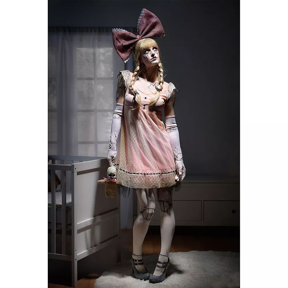 Halloween Costumes My Life As Doll Outfits Pink Creepy Doll Dress Halloween  Costume, Adult, More Options, image size:1000x1000