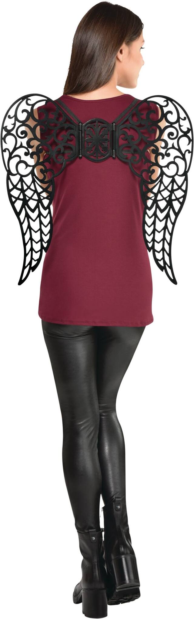 Ailes en filigrane, noir Front_Flat