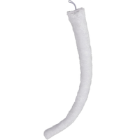 Furry Cat Tail, White, 22-in, Wearable Costume Accessory for Halloween