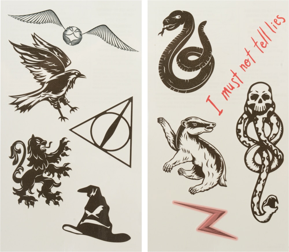 Harry Potter Houses  Ancient Indigo  Tattoos by Amanda Appiarius