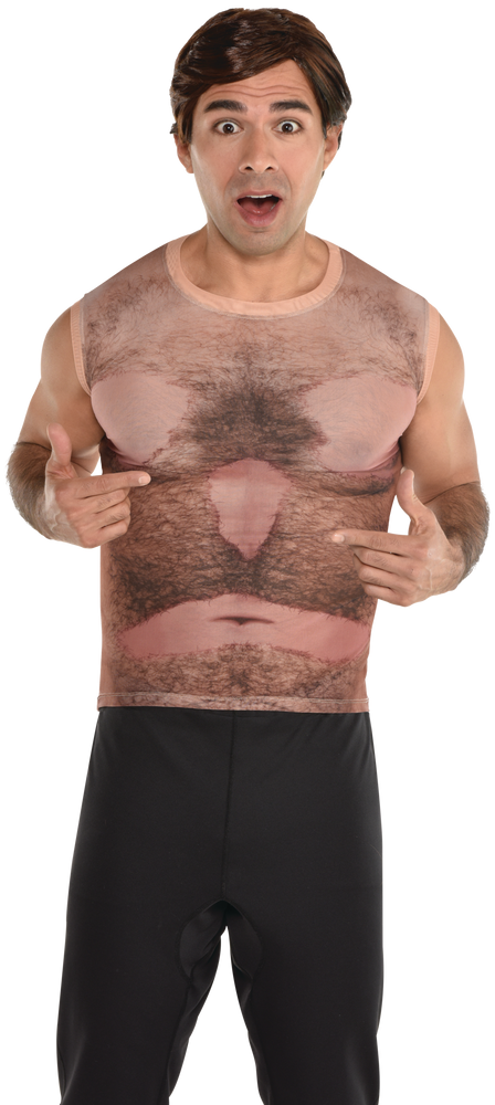 40-Year-Old Virgin Waxed Chest Hair Shirt Halloween Costume, Adult