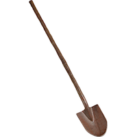 Rusty Graveyard Shovel Weapon, Bronze, 55-in, Wearable Costume Prop for Halloween Overhead_Flat