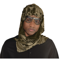 Post-Apocalyptic Aviator-Style Goggle Eyeware, Brown/Black, One Size, Wearable Costume Accessory for Halloween Front_Flat