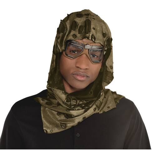 Post-Apocalyptic Aviator-Style Goggle Eyeware, Brown/Black, One Size, Wearable Costume Accessory for Halloween