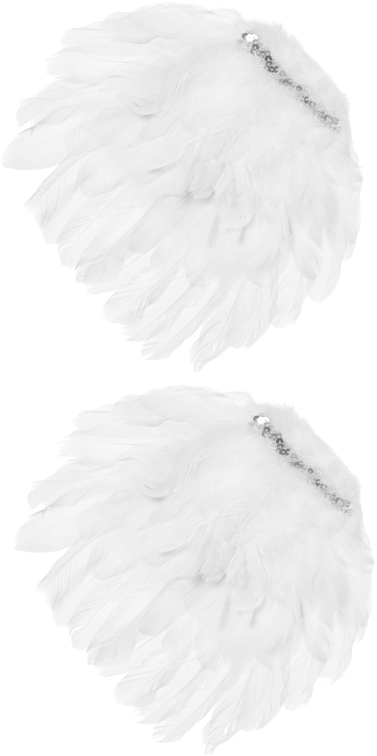 White Feather Angel Shoulder Halloween Costume Wings Overhead_Flat