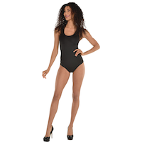 Adult Tank Top Bodysuit, Black, Assorted Sizes, Wearable Costume Accessory for Halloween