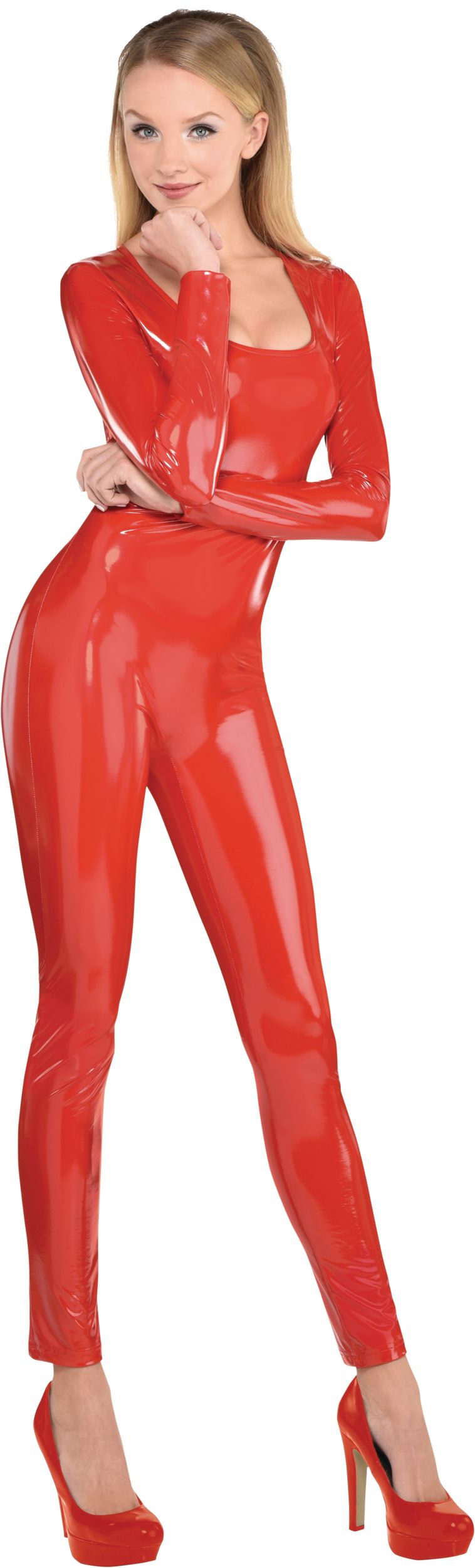 Adult Britney Spears Liquid Spandex Catsuit, Red, Assorted Sizes, Wearable  Costume Accessory for Halloween