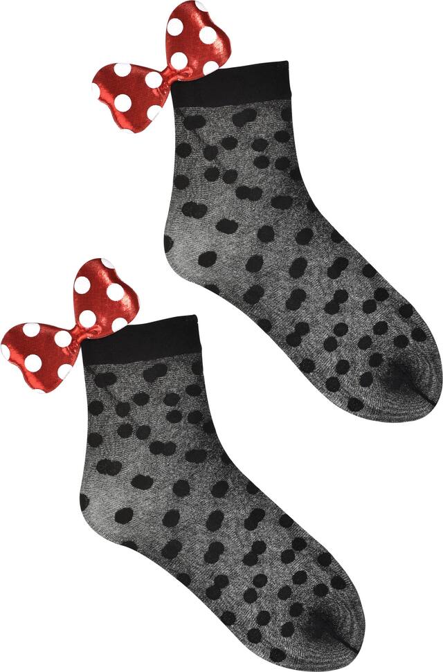 Minnie Mouse Party Socks, Adult Front_Angled_Right