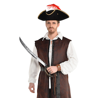 Chapeau tricorne de boucanier Front_Angled_Left