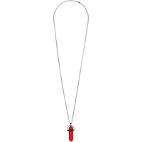 Devil Gemstone Necklace Jewelry, Red, 20-in, Wearable Costume Accessory for Halloween Overhead_Flat