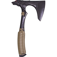 Apex Legends Raven's Bite Heirloom Axe Weapon, Black/Brown, 14-in, Wearable Costume Accessory for Halloween Overhead_Flat