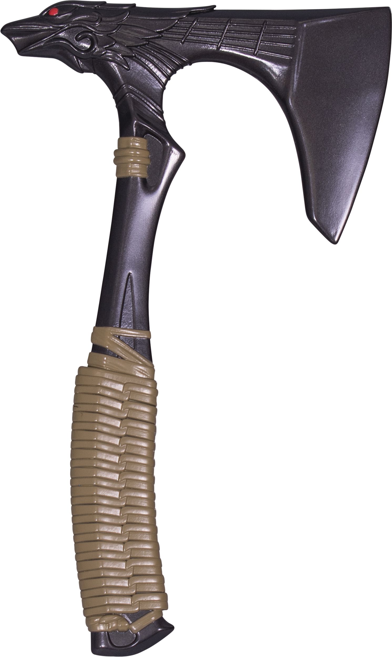 Apex Legends Raven's Bite Heirloom Axe Weapon, Black/Brown, 14-in, Wearable Costume Accessory for Halloween Overhead_Flat