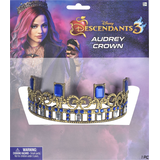 Disney Descendants Audrey Bejeweled Crown Tiara, Blue/Gold, One Size, Wearable Costume Accessory for Halloween Front_Flat