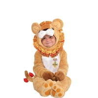 Infant The Wizard of Oz Cowardly Lion Orange Jumpsuit with Hood Halloween Costume, Assorted Sizes