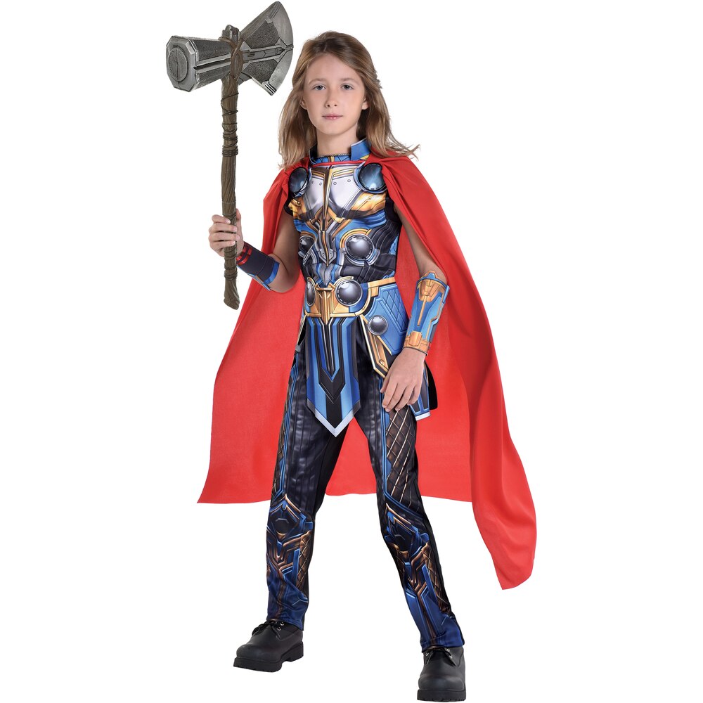 Kids' Disney Marvel Thor Red/Blue Jumpsuit with Cape Halloween Costume ...