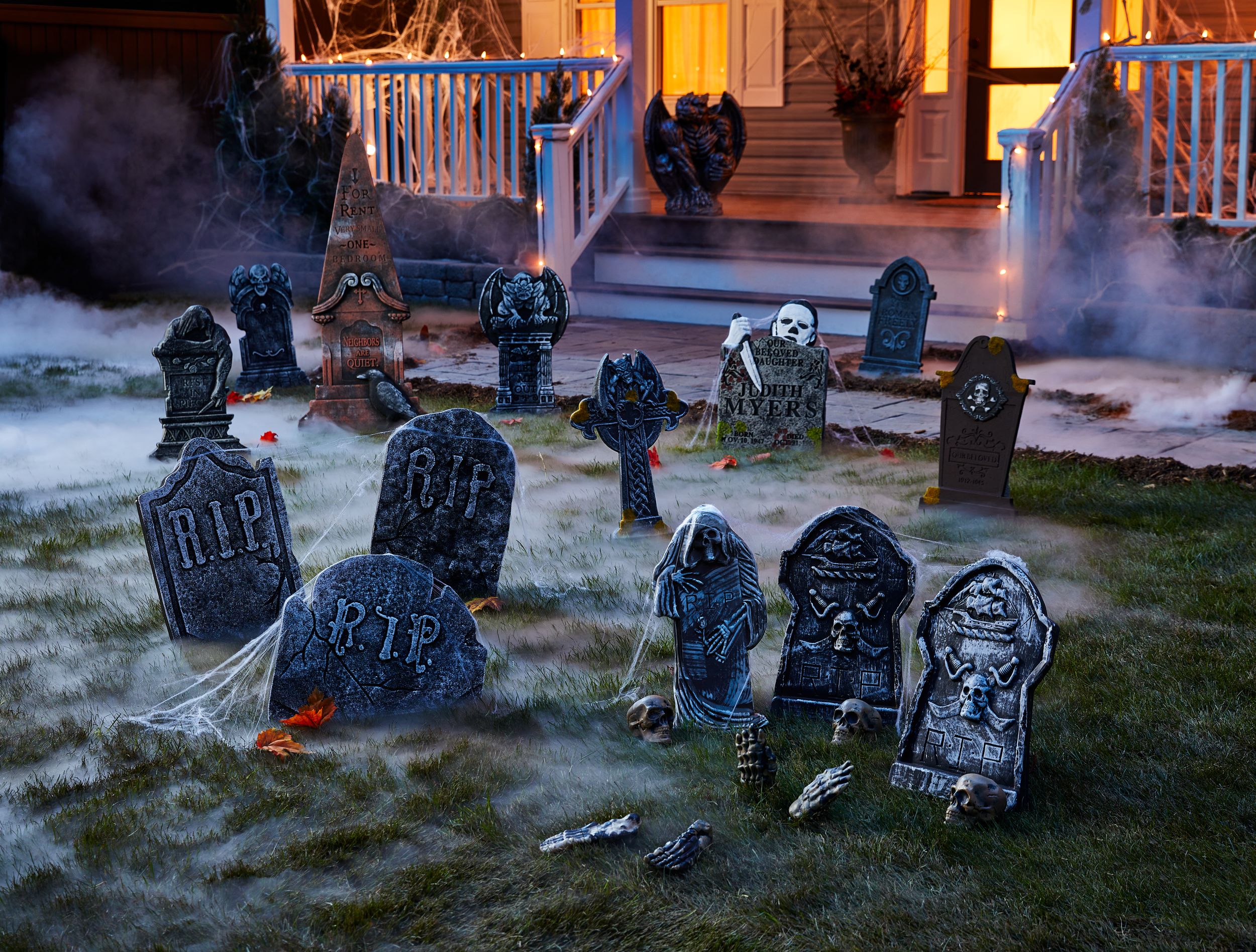 6 Pierres Tombales Fluorescentes Halloween - Déco Jardin Effrayante, Brillant Dans Le Noir - Pour Maison Hantée, Fête