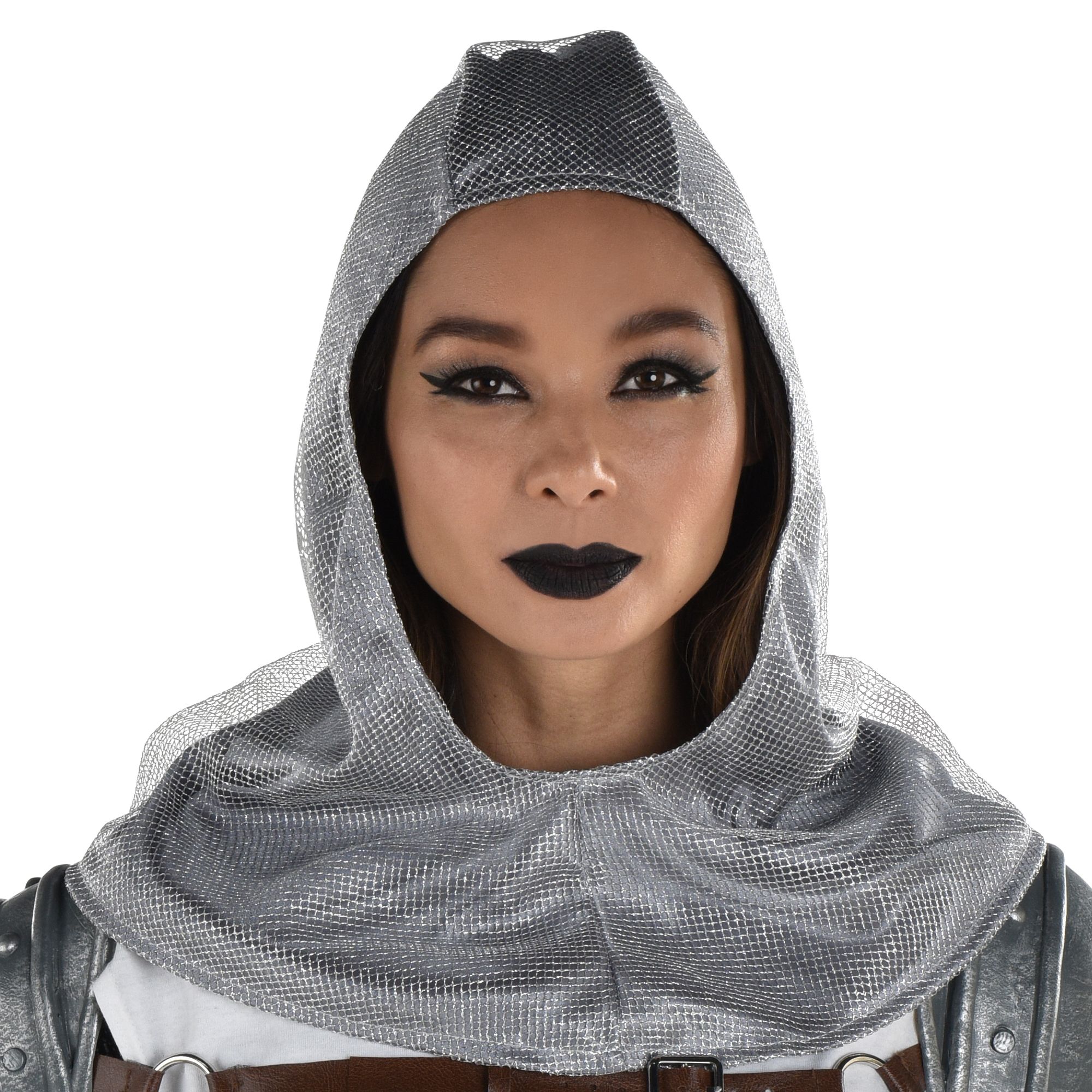 Medieval Knight Chainmail Hood, Silver, One Size, Wearable Costume  Accessory for Halloween