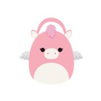 Squishmallow Paloma the Pegasus Treat Pail, Pink/White, 10-in, for Trick or Treating