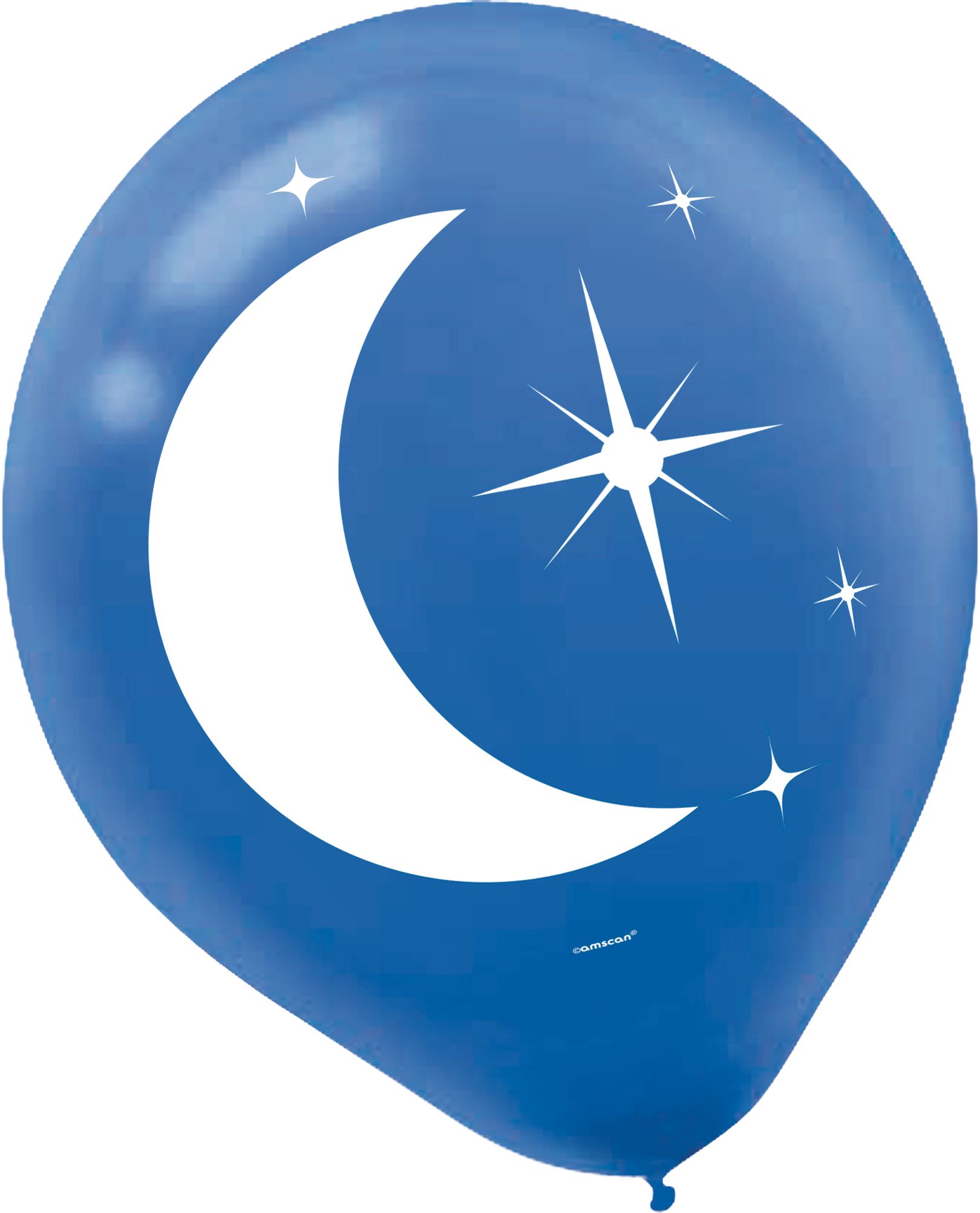 Ballons en latex ronds, or/violet, croissant de lune/mosquée, 12 po, paq. 15, pour Eid/Ramadan Front_Flat