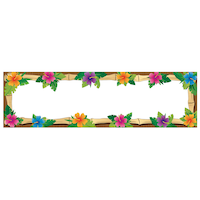 Hanging Garland Banner Decoration, Multi-Coloured, Floral, 65-in, for Summer Party Front_Flat